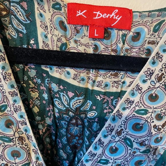 Derby green size large made in India midi dress… - Picture 6 of 6